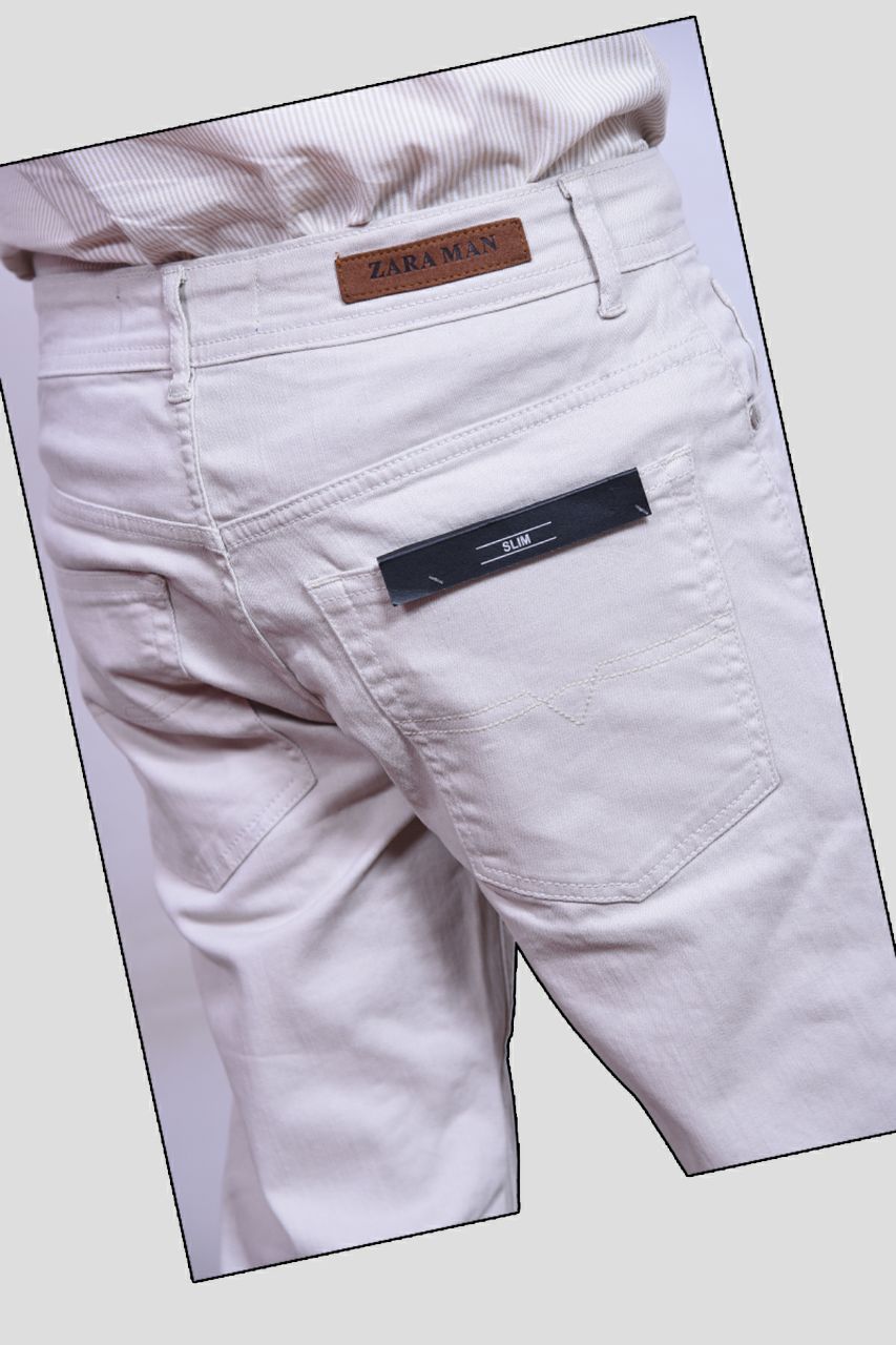 Zara Man Off White Slim Fit Jeans - Online in Pakistan