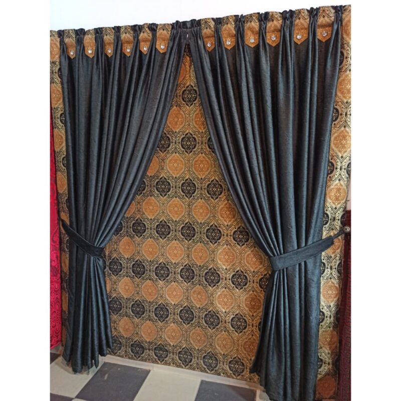 crush texture silk curtain
