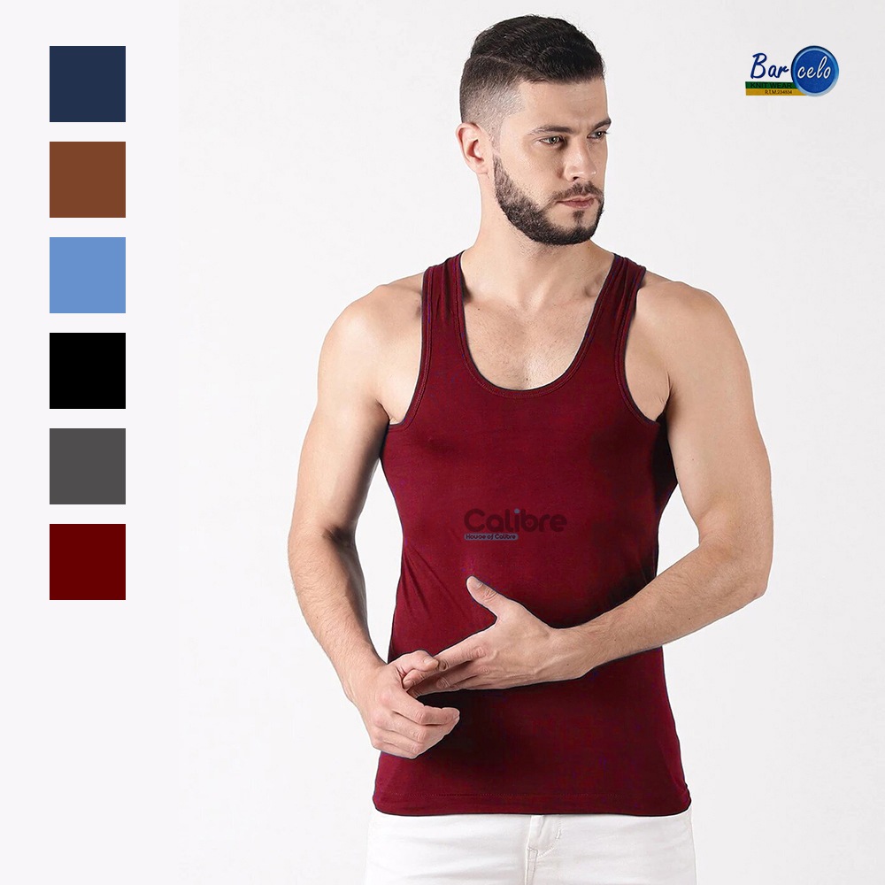 Barcelo Men Yarn Dyed RIB Cotton Stretchable Performance Color