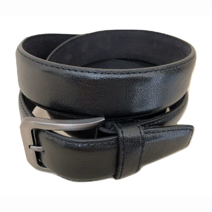 Black Formal Series Men Suede Leather Belt - House Of Calibre