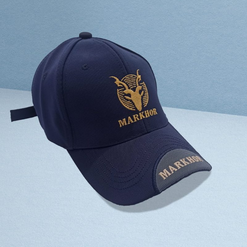 Navy Blue Markhor Symbol Cap